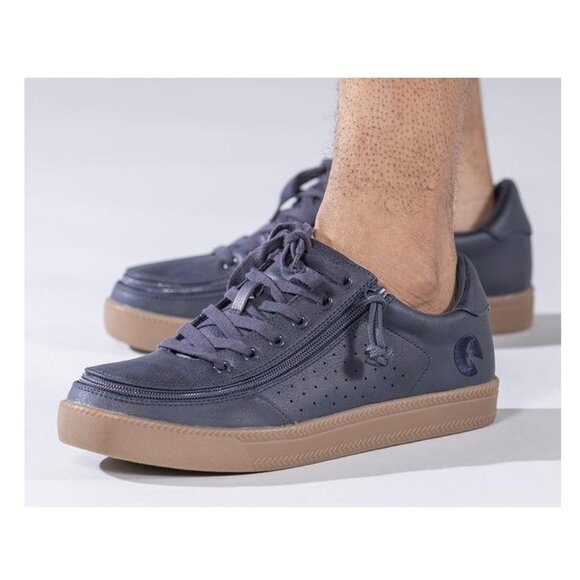 NEW Billy Footwear Men's Adaptive Low Top Zip Top Sneakers Navy Size 9 M BY723 - Picture 2 of 6